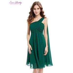Planet Gates Green / 4 Cocktail Dresses Ever Pretty HE03537 One Shoulder Ruffles Padded Chiffon Short Vestido 2018 Cocktail Dresses