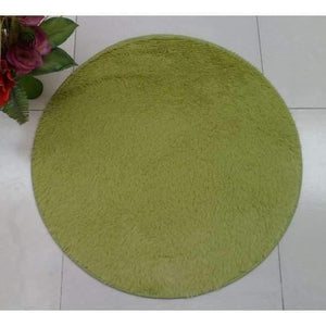 Planet Gates Green / 40cm Fluffy Thick Velvet Round Carpet 40-80cm Anti-skid Toilet Floor Mat Bedroom Kitchen Doormat Carpet For Living Room Yoga Mat