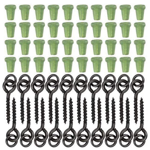 Planet Gates green 40pcs Carp Fishing Silicone Boilie Baits Stoper Up Holder Soft Band Bait Screw Boilie Inserts Hair Rigs Fishing Accessories