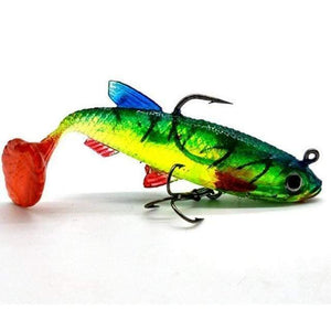 Planet Gates GREEN 4pcs Fishing Lures Sea Fishing Tackle Soft Bait Lead Fishing 8cm/14g Artificial Bait Jig Wobblers Rubber Silicon Lure