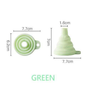 4PCS Kitchen Home Portable Folding Funnels Telescopic Long Neck Funnel Creative Household Liquid Silicagel Funnel Kitchen Tools