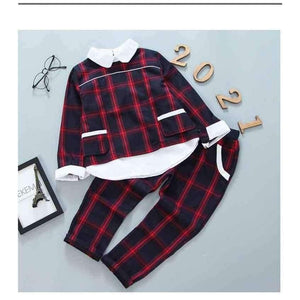 Planet Gates Green / 5 Children Girls clothing sets autumn teenage girls sport suit plaid suit school kids tracksuit for girls clothes two pieces 4~13T