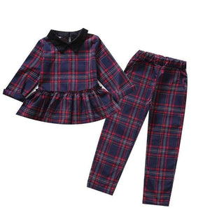 Planet Gates Green / 5 Children Girls clothing sets autumn teenage girls sport suit plaid suit school kids tracksuit for girls clothes two pieces 4~13T
