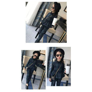 Planet Gates Green / 5 Children Girls clothing sets autumn teenage girls sport suit plaid suit school kids tracksuit for girls clothes two pieces 4~13T