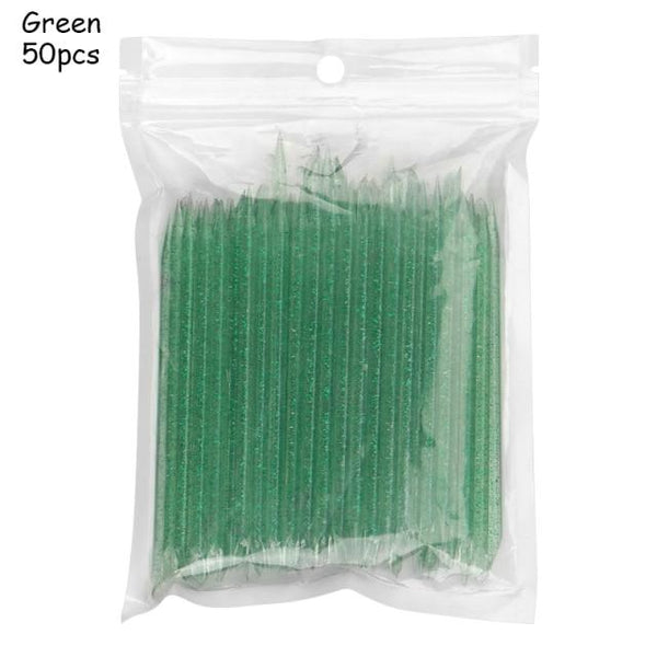 Planet Gates Green 50Pcs 25/50/100Pcs Reusable Crystal Stick Double End Nail Art Cuticle Pusher Cuticle Remover Tool Pedicure Care Nails Manicures Tools
