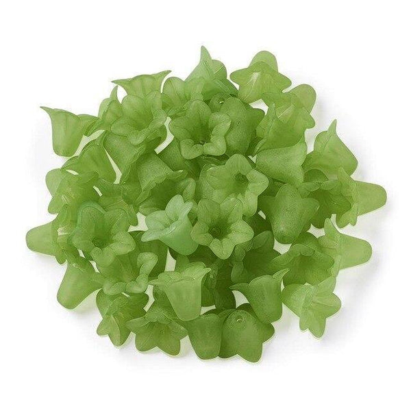 Planet Gates Green 50pcs Frosted Transparent Acrylic Flower Beads for Earrings Necklaces Bracelets jewelry Making DIY White Red 16x12mm hole: 1.5mm