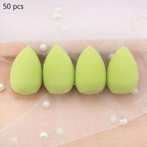 Planet Gates Green 50pcs Mini Makeup Sponge Water Drop Shape Makeup Soft Foundation puff Concealer Flawless Mixed cosmetic makeup sponge