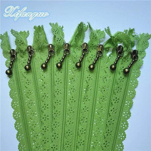 Planet Gates Green / 5pcs / 25cm 5/10pcs 25cm 10 Inch DIY 3# Nylon Coil Flower Zipper For DIY Sewing Tailor Handicraft Bed Bag (20 Colors) #