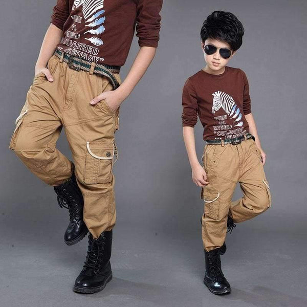 Planet Gates Green / 6 Boys Cargo Pants Spring High Quality Teenage Boy Clothing Kids Pants Boy Trousers Children Cotton Pants Size 5 7 9 13 Year