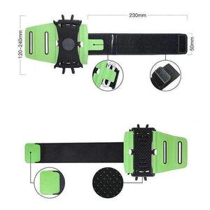 Planet Gates green 6 inch Universal Phone Holder Outdoor Sports Phone Bag 180 Rotation Cycling Armband Professional Fitness Arm Band Armbands