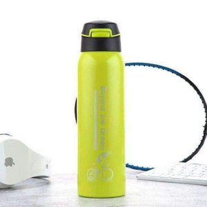 Planet Gates Green 600ML Outdoor Sports Water Bottle Cycling Camping Thermal Insulation Stainless Steel Bike Team Water Bottle Thermos Flasks