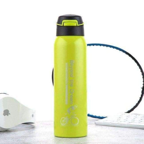 Planet Gates Green 600ML Outdoor Sports Water Bottle Cycling Camping Thermal Insulation Stainless Steel Bike Team Water Bottle Thermos Flasks