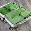 Planet Gates green 6pcs/set Fashion Double Zipper Waterproof Polyester Men and Women Luggage secret travel Bags packing cubes