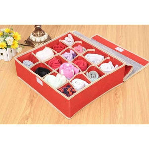 Planet Gates green 7 grids Underwear organization Non-woven foldable storage box for bra socks underwear storage various grid home organizer