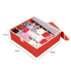 Planet Gates green 7 grids Underwear organization Non-woven foldable storage box for bra socks underwear storage various grid home organizer