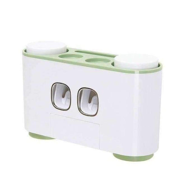 Planet Gates GREEN Automatic Toothpaste Dispenser Washing Set Toothpaste Squeezers Toothbrush Holder Cup Wall Mount Bath Set Bathroom Accessories