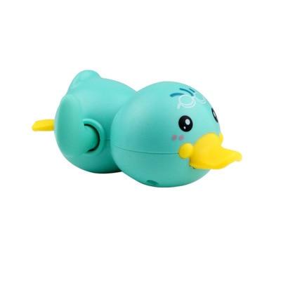 Planet Gates green Bathroom Bath Shower Baby Clockwork Swimming Children Play Water Cute Little Yellow Duck Bathing Bathtub Toys For Kid