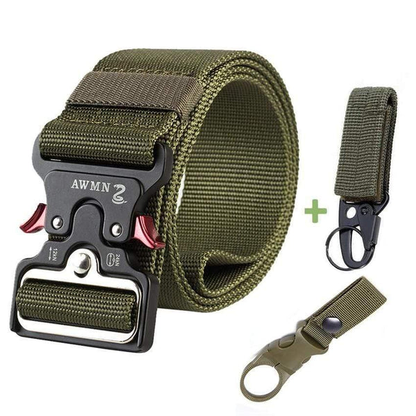 4.8CM Width Men Belt Nylon Tactical Army Belt For Trousers Metal Buckle Canvas Belts Outdoor Training Black Military Waist Belt