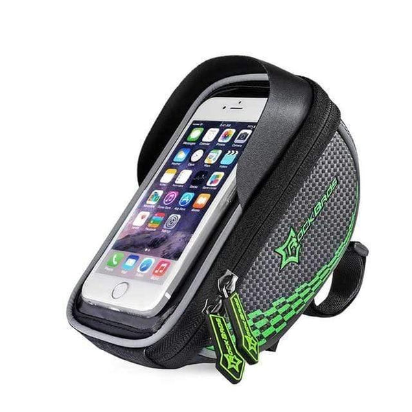Planet Gates Green bike bag / China Bike Frame Front Tube Bag Cycling Riding Bag Pannier Smartphone GPS Touch Screen Case Bike Bicycle Accessories 4 Colors