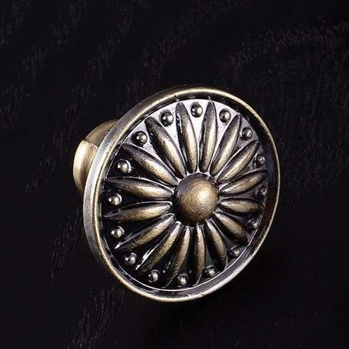 Retro Red Bronze Kitchen Cabinet Knobs Cupboard Door Zinc Alloy Handles Vintage Wardrobe Furniture Handle Drawer Pulls