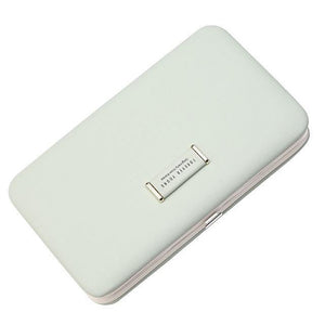 Planet Gates Green Cell Phone Box Women Wallet Large Capacity Leather Wristband Clutch Wallet Female Fashion Ladies Long Purse HOT