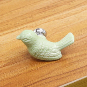 Ceramic Peace Dove Drawer Knobs 3D Cartoon Bird Cabinet Cupboard Handles Novelty Creative Fashion Furniture Handles Hardware