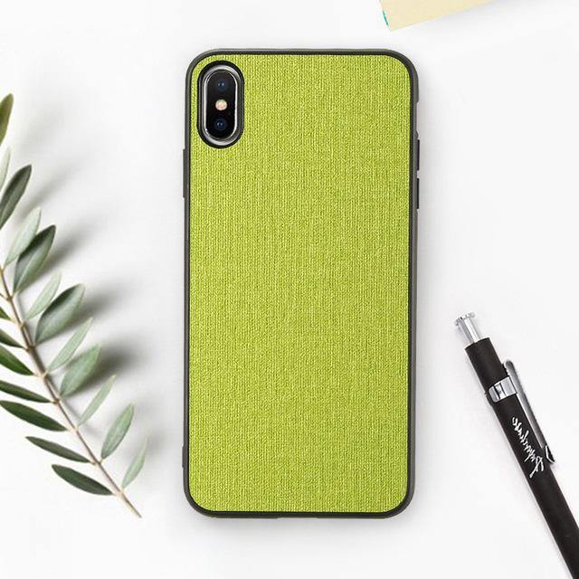 Planet Gates FLOVEME Classic Cloth Case For iPhone XS Max XR Luxury Soft Silicone Phone Cases For iPhone X 7 8 Plus 6 6s Fabric Cover Coque