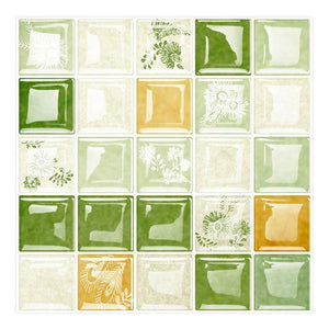 Kitchen Bathroom 3D Waterproof Self Adhesive Mosaic Wall Decal Cabinet Sticker Peel and Stick Backsplash Vinyl Tiles