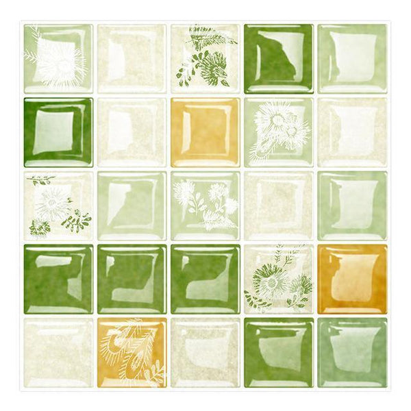 Kitchen Bathroom 3D Waterproof Self Adhesive Mosaic Wall Decal Cabinet Sticker Peel and Stick Backsplash Vinyl Tiles