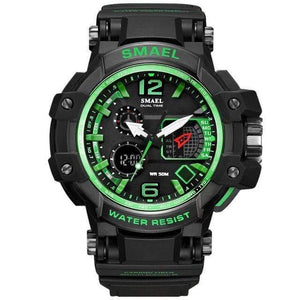 Planet Gates Green / China Men Watches White Sport Watch LED Digital 50M Waterproof Casual Watch S Shock Male Clock 1509 relogios masculino Watch Man