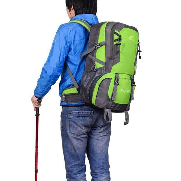 Planet Gates Green Color / 30 - 40L Camping Backpack Travel Sports Bag Large Capacity Men Rucksack Hiking Climbing Backpacks Athletic Computer Bags