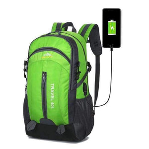 Planet Gates Green Color / 30 - 40L Waterproof Backpack Hiking Bag Cycling Climbing Backpack Travel Outdoor Bags Men Women USB Charge Anti Theft Sports Bag