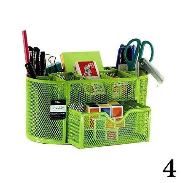 Planet Gates Green Creative Metal Iron Wire Desk Pen Holder Laege Capacity Office Desk Accessories Desk Organizer Office Desk Supplies