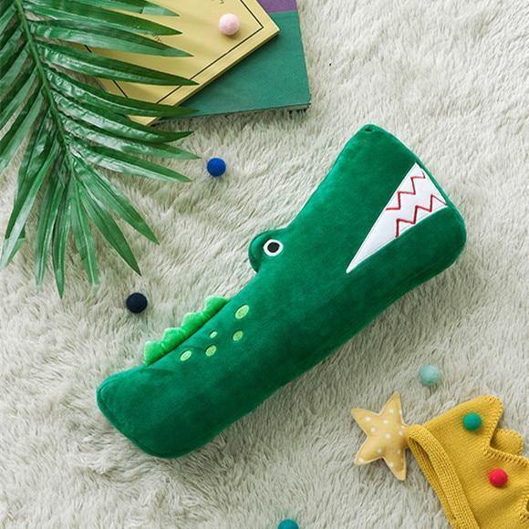 Planet Gates Green Dinosaur Car Seat Belt Cover Cartoon plush Kids Children Pillow Shoulder Pads Safety Positioner Padding Waist Cushion Styling