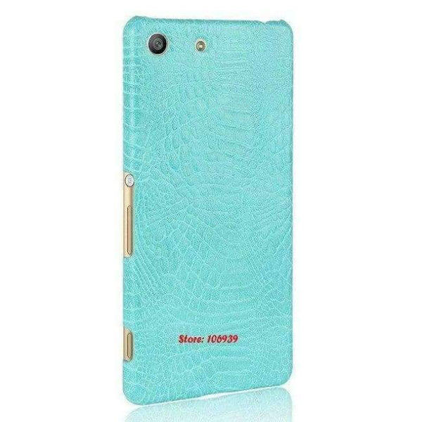 Planet Gates Green Crocodile Snake Pattern Hard PC PU Leather Leathe Lether Phone accessories Back Etui Coque Case For Sony Xperia M5 Cheap