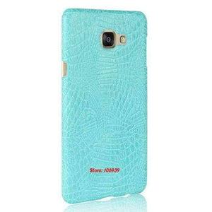 Planet Gates Green Crocodile Snake Pattern Hard PC PU Leather Lether Phone Etui Coque Case For Samsung Galaxy A510 A5 2016 5.2 A510F A 510F