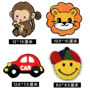 Planet Gates Green Cute Anime Cartoon Children Iron On Patches For Clothing Sticker Sew On Embroidery Patch On Clothes Applique Stripes Mix Lot