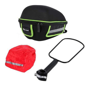 Planet Gates green Cycling Bag Bike Rear Bag Reflective Waterproof Rain Cover Mountain Bike Cycling Tail Extending Saddle Bicycle Bag