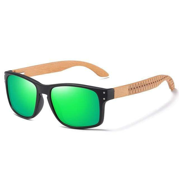 Planet Gates Green Design Beech wood Handmade Sunglasses Men Polarized Eyewear Outdoor Driving Sun Glasses Reinforced Hinge