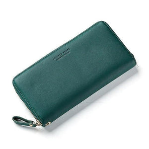 Planet Gates Green Designed Women Long Clutch Wallet Large Capacity Wallets Female Purse Lady Coin Purses Phone Card Holder Carteras