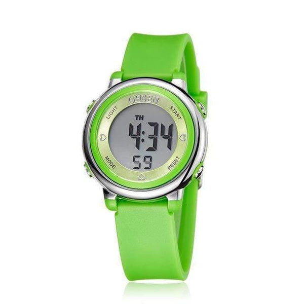 Planet Gates Green Digital Sport Boy Watches for Girls Blue Children Watch Waterproof LED Alarm Student Clock relogio infantil