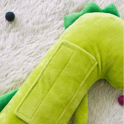 Planet Gates Green Dinosaur Car Seat Belt Cover Cartoon plush Kids Children Pillow Shoulder Pads Safety Positioner Padding Waist Cushion Styling