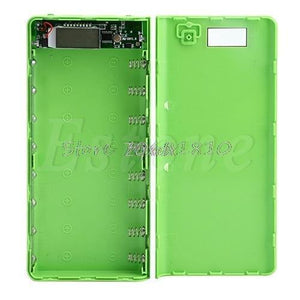 Planet Gates Green DIY USB Mobile Power Bank Charger Case Pack 8Pcs 18650 Battery Holder Case for Phone Z17 Drop ship
