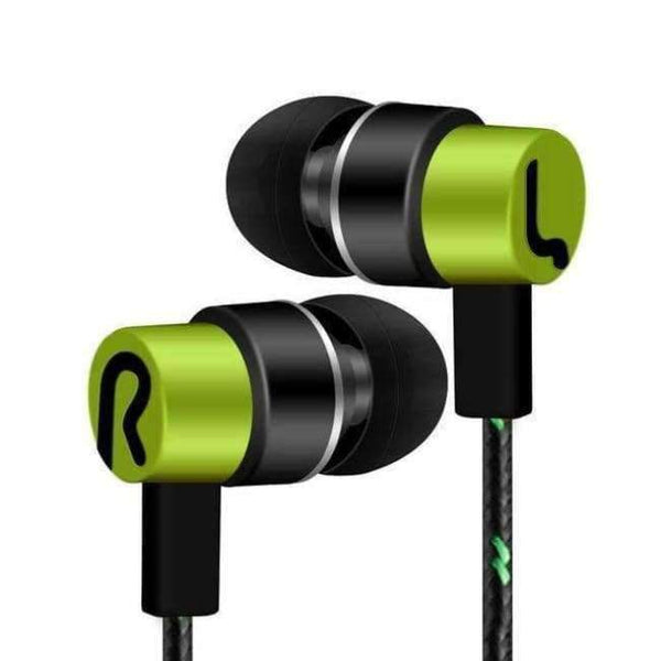 Planet Gates green Earphone With Microphone 3.5mm In-Ear Stereo Earbuds Headset For Computer Cell Phone D30 Jan12