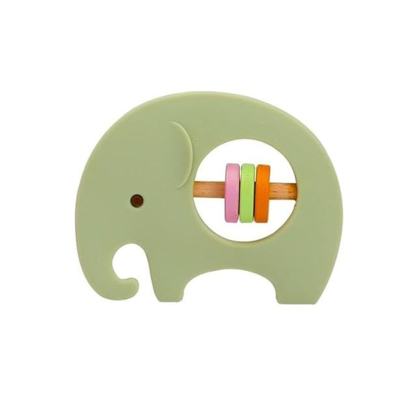 Planet Gates Green elephant 1PCS Baby Silicone Rattle Koala Toys Baby Teether Play Gym Montessori Food Grade Stroller Bed Bell Pacifier Educational Baby Ite