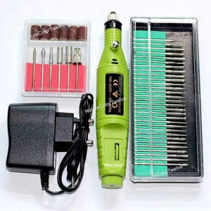 Planet Gates Green - EU Plug Nail Power Drill Set 36bits Electric Drill Toolkit Manicure Pedicure Tools Gel Polish Remover Drill Electric Nail Files Kit
