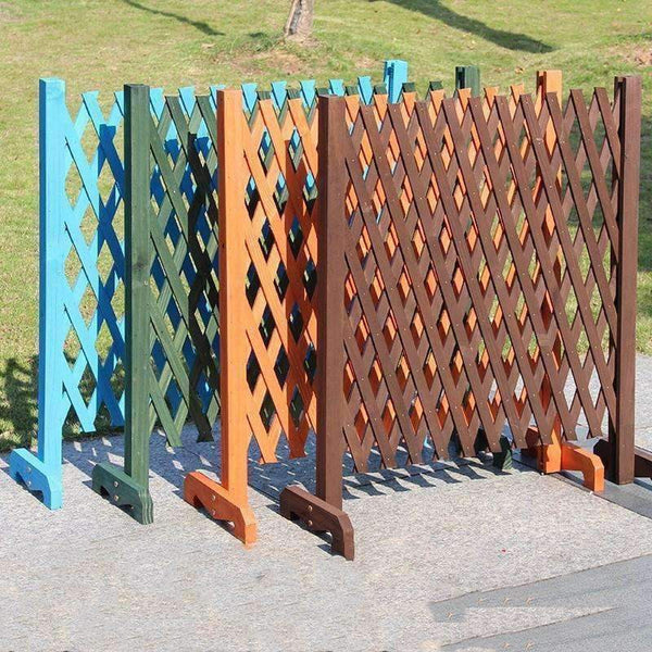 Planet Gates Green Expanding Wooden Garden Wall Fence Panel Plant Climb Trellis partition Decorative Garden Fence for Home Yard Garden Decoration