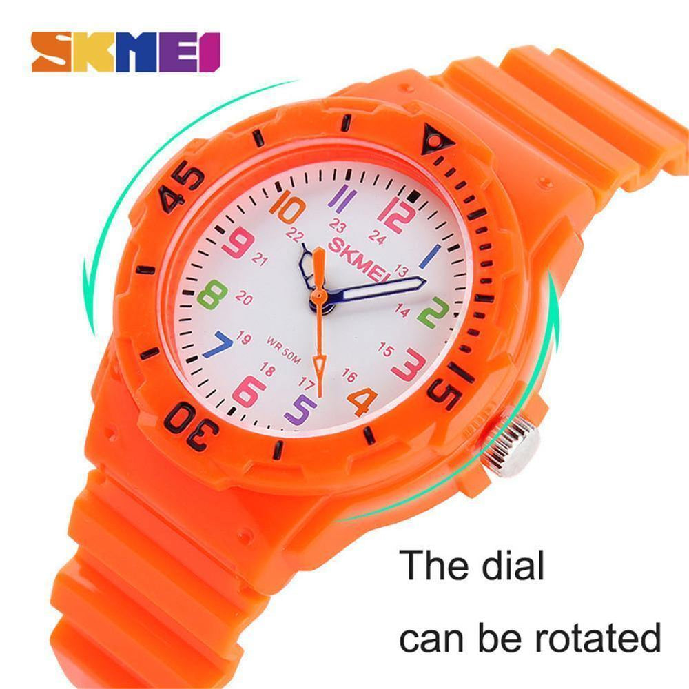 Planet Gates Green Fashion Casual Children Watches 50M Waterproof Quartz Wristwatches Jelly Kids Clock  Students Watch