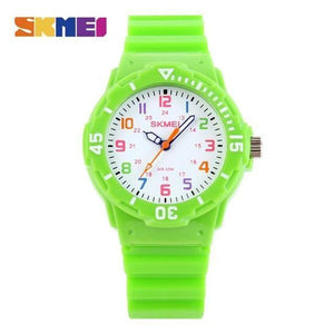 Planet Gates Green Fashion Casual Children Watches 50M Waterproof Quartz Wristwatches Jelly Kids Clock  Students Watch