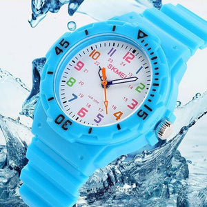 Planet Gates Green Fashion Casual Children Watches 50M Waterproof Quartz Wristwatches Jelly Kids Clock  Students Watch